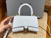 Balenciaga hourglass white crocodile XS bag - 1