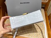 Balenciaga hourglass white crocodile XS bag - 2
