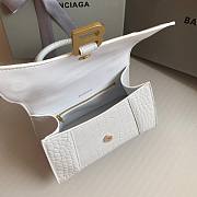 Balenciaga hourglass white crocodile S bag - 5