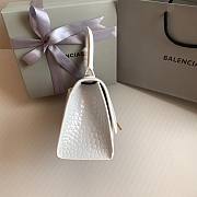 Balenciaga hourglass white crocodile S bag - 4