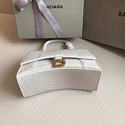 Balenciaga hourglass white crocodile S bag - 3