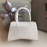 Balenciaga hourglass white crocodile S bag - 2