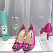 Manolo Blahnik Hot Pink Heels (2cm/6.5cm/8.5cm/10cm) - 6