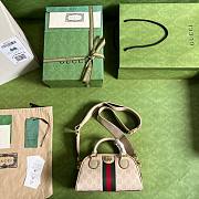 Gucci Ophidia GG mini top handle beige duffle bag - 4