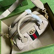 Gucci Ophidia GG mini top handle beige duffle bag - 3