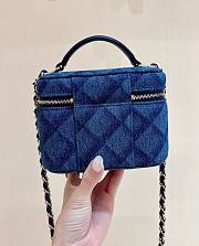 Chanel denim vanity comestic bag - 3