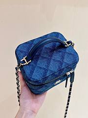 Chanel denim vanity comestic bag - 2