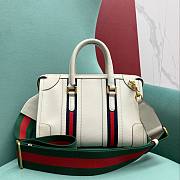 Gucci small white leather double G bag - 4