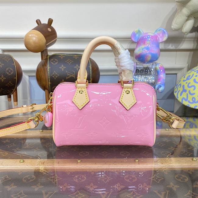 Louis Vuitton Nano Speedy Mochi Pink Patent Leather M81879 Bag USD 280.00  - 1