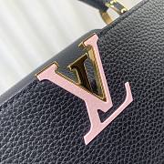 Louis Vuitton M21798 Capucines BB Black Leather Bag - 3