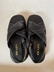 Prada black leather sandals - 4