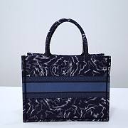 Dior Book Tote Blue Dior Roses Embroidery 36cm Bag - 4