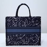 Dior Book Tote Blue Dior Roses Embroidery 41cm Bag - 5