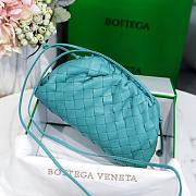 Bottega Veneta Pouch Mini Blue Leather Clutch - 3