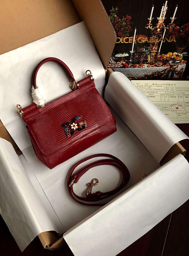 Dolce & Gabbana Red Sicily Bag - 1