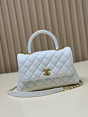 Chanel Coco Handle White Large Caviar Bag - 1