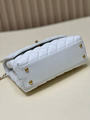 Chanel Coco Handle White Large Caviar Bag - 6