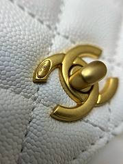 Chanel Coco Handle White Large Caviar Bag - 4