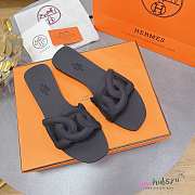 Hermes Aloha Black Sandal - 1