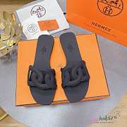 Hermes Aloha Black Sandal - 4