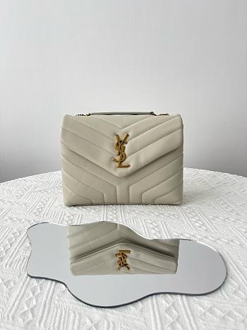 YSL Small Loulou White Bag 23cm