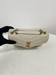 YSL Small Loulou White Bag 23cm - 4