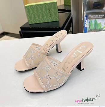 Gucci 85mm GG Supreme-crystal Mules