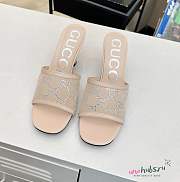 Gucci 85mm GG Supreme-crystal Mules - 5