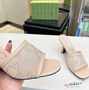 Gucci 85mm GG Supreme-crystal Mules - 3