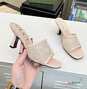 Gucci 85mm GG Supreme-crystal Mules - 2