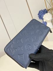 Louis Vuitton Zippy Wallet In Dark Blue Monogram Leather - 10 x 20 x 2cm - 4