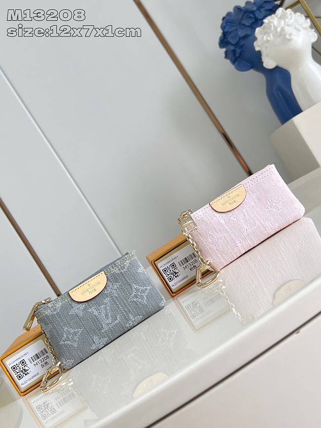 Louis Vuitton Key Pouch Monogram Denim - 12 x 7 x 1.5cm - 1
