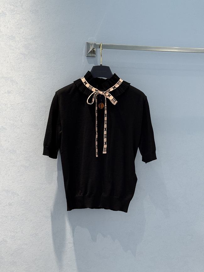 Louis Vuitton Pleated Collar Knit Top - 1