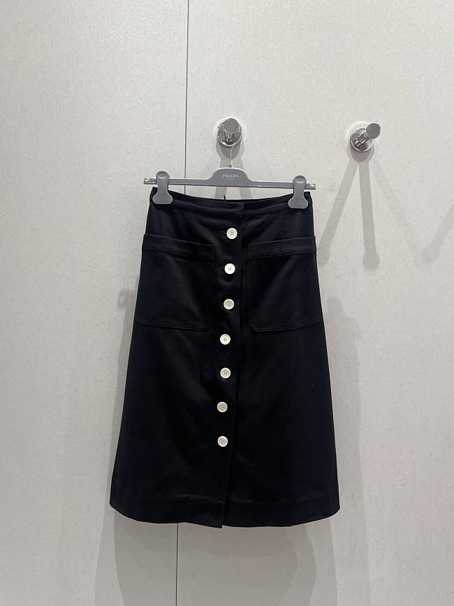 Prada Black Midi Skirt - 1
