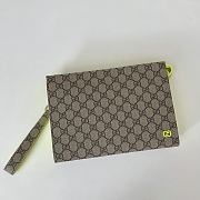 Gucci Bi-color small pouch in beige and ebony Supreme - 26X18X6cm - 5