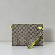 Gucci Bi-color small pouch in beige and ebony Supreme - 26X18X6cm - 3