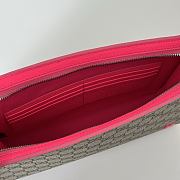 	 Gucci Bi-color small pouch in beige and ebony Supreme pink - 26X18X6cm - 4