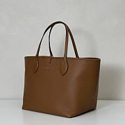 Gucci Totissima small reversible tote bag in brown leather - 30x27x23cm - 5
