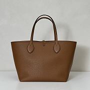 Gucci Totissima small reversible tote bag in brown leather - 30x27x23cm - 2