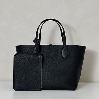 	 Gucci Totissima small reversible tote bag in black leather - 30x27x23cm