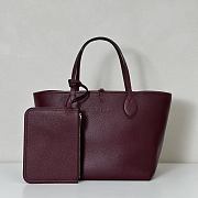 	 Gucci Totissima small reversible tote bag in burgundy leather - 30x27x23cm - 1