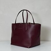 	 Gucci Totissima small reversible tote bag in burgundy leather - 30x27x23cm - 5