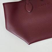 	 Gucci Totissima small reversible tote bag in burgundy leather - 30x27x23cm - 3