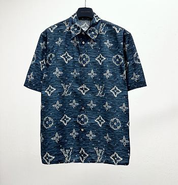 Louis Vuitton Monogram Shirt In Blue Set