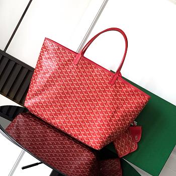 	 Goyard Saint Louis PM Tote Bag Goyardine Canvas Iris Red 34 cm x 20 cm x 40 cm