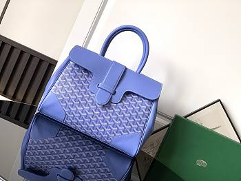 	 GOYARD Saigon tote bag in Blue 25 cm x 16 cm x 34 cm