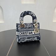 Dior Lady D-Lite Small Blue Bag -17*15*7cm - 4