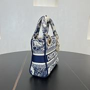 	 Dior Lady D-Lite Small Blue&White Bag -17*15*7cm - 6