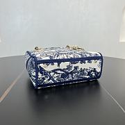 	 Dior Lady D-Lite Small Blue&White Bag -17*15*7cm - 2