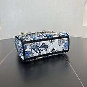 	 Dior Lady D-Lite Butterfly Small Blue&White Bag -17*15*7cm - 6